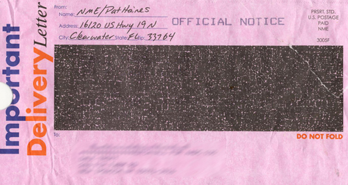 NME Pat Haines Mailer Front